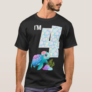 シータートル誕生日I'm 4海水槽テーマ4th Tシャツ