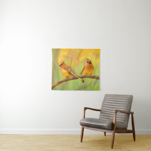 シーダーワウ絵画グウィングの – かわいいオリジナルドッグアート タペストリー
