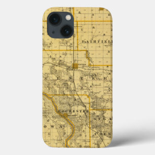 シーダー郡、アイオワ州の地図 iPhone 13ケース