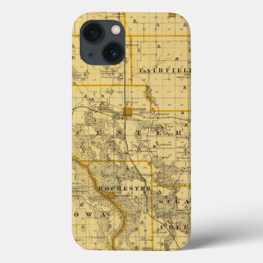 シーダー郡、アイオワ州の地図 Case-Mate iPhoneケース (裏面)