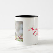 シーダー·ワックスウィング、平和、ラブ&ジョイ·コーヒー·マグ ツートーンマグカップ (中央)