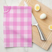 シーチェッカーシェル付きピンク色の – キッチンタオル (四つ折り)