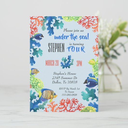 シーチャイルドの誕生日パーティーの招待状の下で 招待状 (スタンド正面)