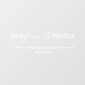 シーッモダンティング結婚チャートの鏡デカール ウィンドウサイン (シート)