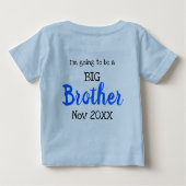 シーッ私は秘密の兄のカスタマイズ可能な ベビーTシャツ (裏面)