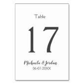 シーッ結婚ティング・チャート誕生日の記念日 テーブルナンバー (裏面)