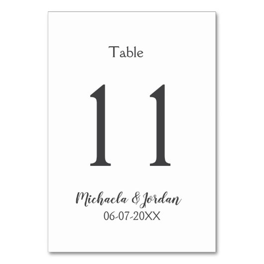 シーッ結婚ティング・チャート誕生日の記念日 テーブルナンバー (正面)