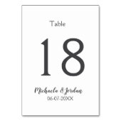 シーッ結婚ティング・チャート誕生日の記念日 テーブルナンバー (裏面)