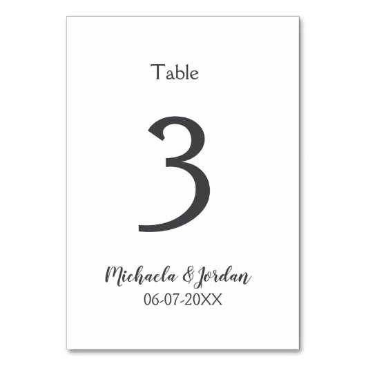 シーッ結婚ティング・チャート誕生日の記念日 テーブルナンバー (正面)