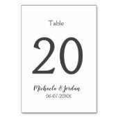 シーッ結婚ティング・チャート誕生日の記念日 テーブルナンバー (裏面)