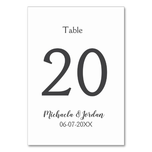 シーッ結婚ティング・チャート誕生日の記念日 テーブルナンバー (正面)