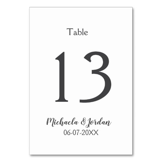 シーッ結婚ティング・チャート誕生日の記念日 テーブルナンバー (正面)