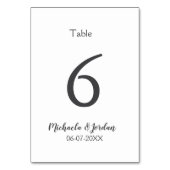 シーッ結婚ティング・チャート誕生日の記念日 テーブルナンバー (裏面)