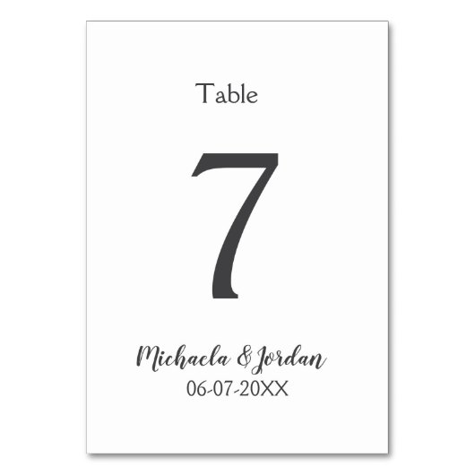 シーッ結婚ティング・チャート誕生日の記念日 テーブルナンバー (正面)