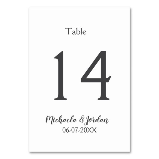 シーッ結婚ティング・チャート誕生日の記念日 テーブルナンバー (正面)