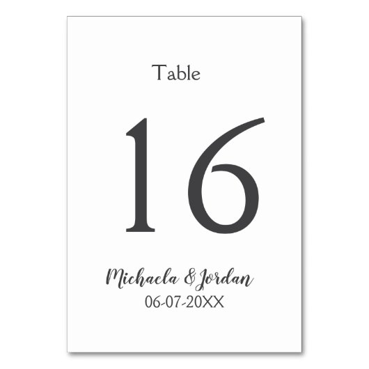 シーッ結婚ティング・チャート誕生日の記念日 テーブルナンバー (正面)