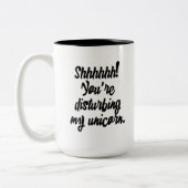 シーッ!あなたは私のユニコーン邪魔! ツートーンマグカップ (左)
