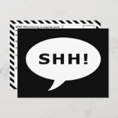 シーッ！おしゃべりバブル ポストカード (正面/裏面)