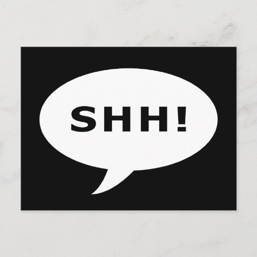 シーッ！おしゃべりバブル ポストカード (正面)