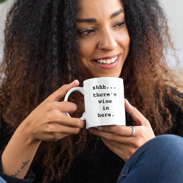 シーッ…ここに酒が入ったおもしろい コーヒーマグカップ