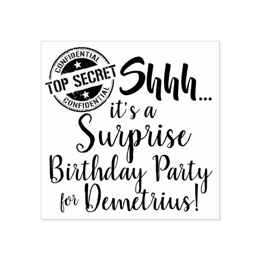 シーッ…~にとってサプライズ・バースデーパーティーだ。 ラバースタンプ (インプリント)
