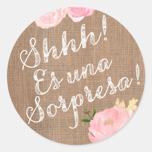シーッ！エス・ウナ・ソルプレサ！サプライズステッカーen espainol ラウンドシール (正面)