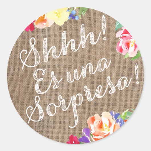 シーッ!エス・ウナ・ソルプレサ!ペガティーナパラソブレ ラウンドシール (正面)