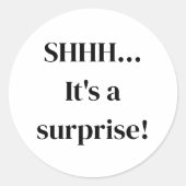 シーッ…サプライズのステッカー告知だ ラウンドシール (正面)
