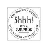 シーッ!サプライズエレガントパーティーモダンラウンド ラバースタンプ (インプリント)