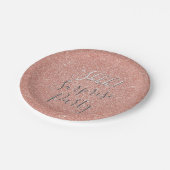 シーッ！サプライズバラ金ゴールド誕生日パーティー ペーパープレート (アングル)