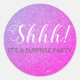 シーッ！サプライズバースデーパーティー誕生日 ラウンドシール
