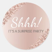 シーッ！サプライズバースデーパーティー誕生日 ラウンドシール (正面)