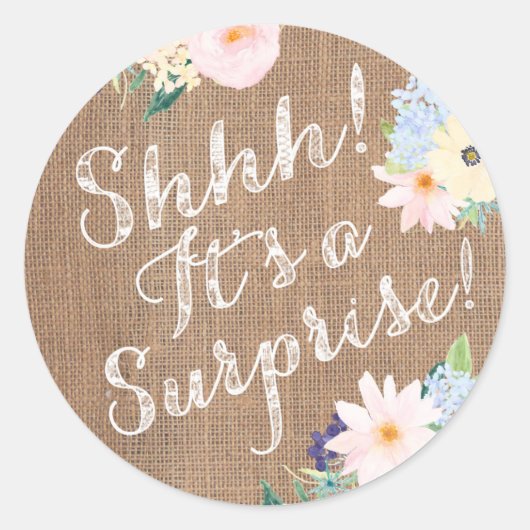 シーッ!サプライズパーティー封筒用シールシール ラウンドシール (正面)