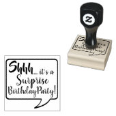 シーッ…サプライズ誕生日パーティーのトークバブルだ ラバースタンプ (押印)