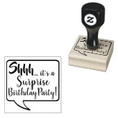 シーッ…サプライズ誕生日パーティーのトークバブルだ ラバースタンプ (押印)