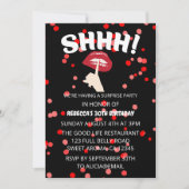 シーッ!サプライズ誕生日パーティー 招待状 (正面)