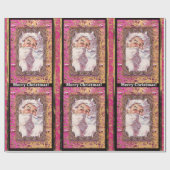 シーッ!サンタピンクのクリスビクトリアンマスだ ラッピングペーパー (フラット)