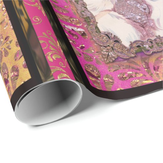 シーッ!サンタピンクのクリスビクトリアンマスだ ラッピングペーパー (ロールコーナー)