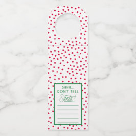 シーッ…サンタボトルネックラベル ボトルネックタグ