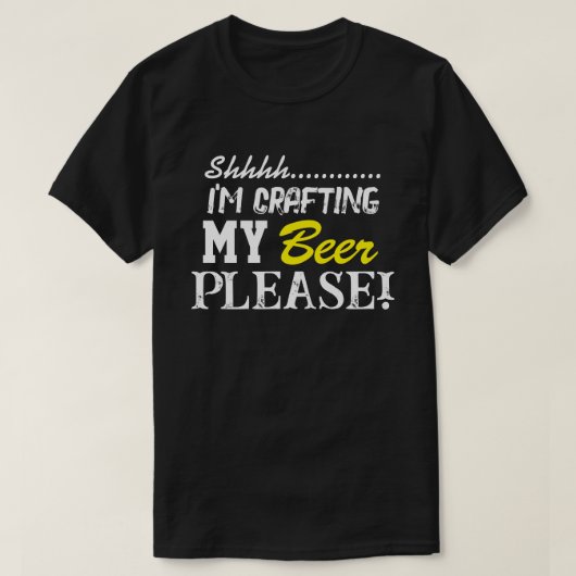 シーッ…ビールを作ってちょうだい! Tシャツ (デザイン正面)
