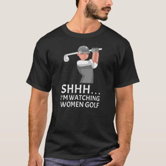 シーッ…女子ゴルフ観戦中 Tシャツ
