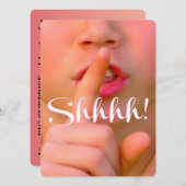 シーッ!特別な驚きのパーティー 招待状 (正面/裏面)