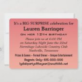 シーッ!特別な驚きのパーティー 招待状 (裏面)