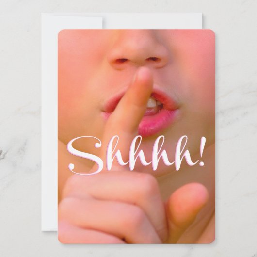 シーッ!特別な驚きのパーティー 招待状 (正面)