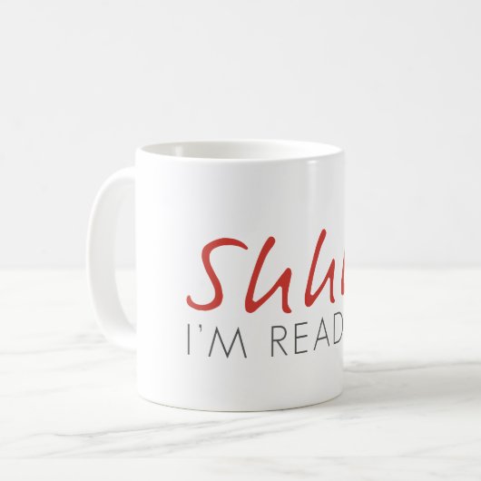 シーッ!私のコーヒ読ーマグ コーヒーマグカップ (正面左)