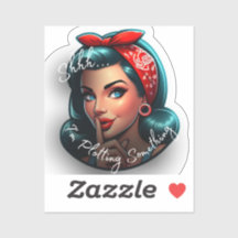 シーッ…私は何かステッカーを描いている