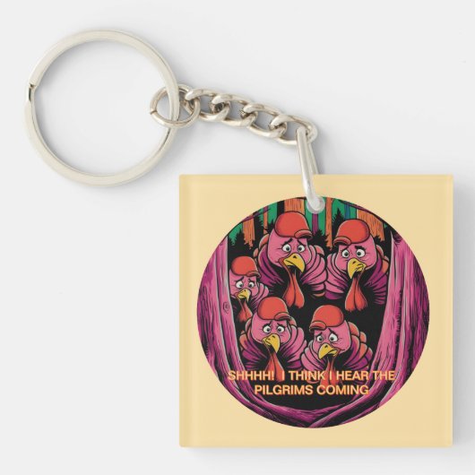 シーッ！私考えは巡礼者の声を聞来いた！ キーホルダー (正面)