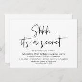 シーッ、秘密のサプライズ誕生日パーティーだ 招待状 (正面/裏面)