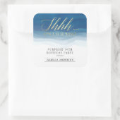 シーッ… |金ゴールドと水彩の驚きの誕生日 スクエアシール (バッグ)