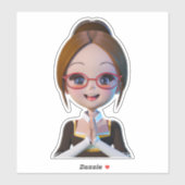 シーッ！関税ステッカーの司書 |愛らしいギフト シール (シート)